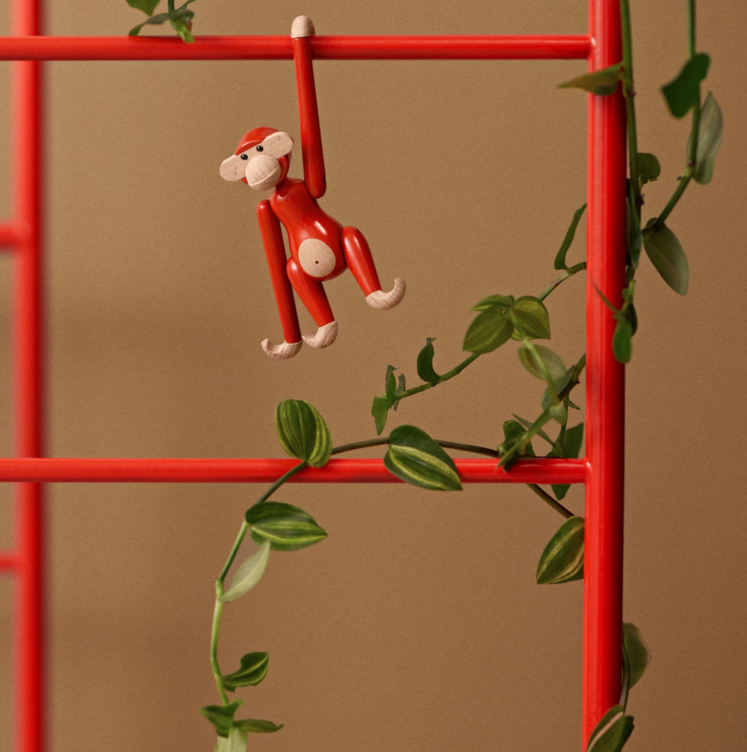 Aap mini vintage rood, geel of groen (Kay Bojesen) - Afbeelding 5