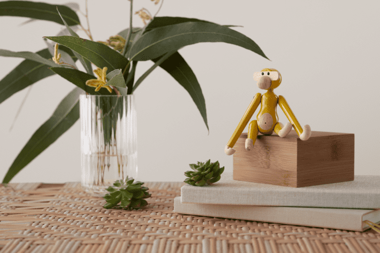 Aap mini vintage rood, geel of groen (Kay Bojesen) - Afbeelding 3